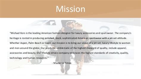 michael kors vision statement